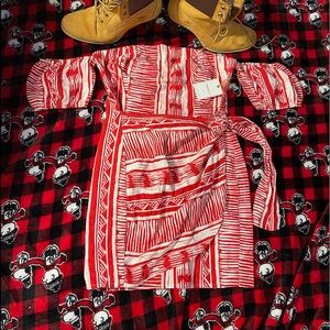 Forever 21  red off the shoulder dress.